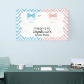 Blauw, roze Chevron Geslacht Bang en Bow Stropdas Spandoek (Beurs)