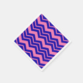 Blauw Roze Chevron Zigzag Ontwerp Servet (Hoek)