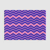 Blauw Roze Chevron Zigzag Ontwerp  Tissuepapier (Voorkant)