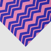 Blauw Roze Chevron Zigzag Ontwerp  Tissuepapier (Detail)