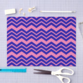 Blauw Roze Chevron Zigzag Ontwerp  Tissuepapier (Craft)