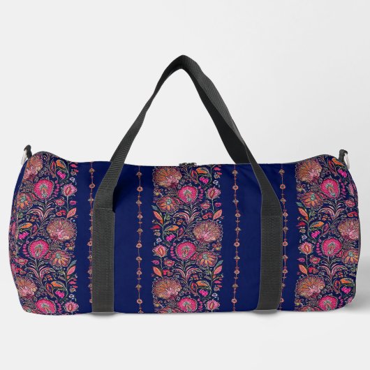 Blauw & Roze Chic Custom Duffle Bag Plunjezak (Voorkant)