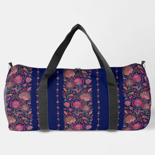 Blauw & Roze Chic Custom Duffle Bag Plunjezak (Achterkant)