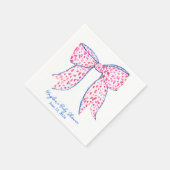 Blauw Roze Coquette Gepersonaliseerde Servet (Hoek)