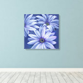 Blauw roze doekje origineel kunstwerk afdruk canvas afdruk (Insitu (Houten vloer))