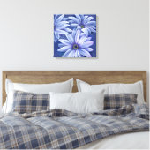 Blauw roze doekje origineel kunstwerk afdruk canvas afdruk (Insitu (Slaapkamer))