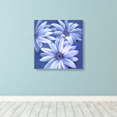 Blauw roze doekje origineel kunstwerk afdruk canvas afdruk (Insitu (Houten vloer))