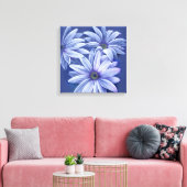 Blauw roze doekje origineel kunstwerk afdruk canvas afdruk (Insitu (Woonkamer))