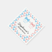 Blauw, roze driehoeken Geslacht Boog en Bow Stropd Servet (Hoek)