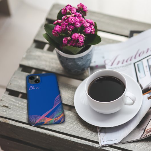 Blauw roze elegante kleurrijke golvende Case-Mate iPhone case