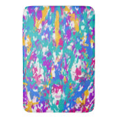 Blauw, roze en geel badmat (Voorkant Verticaal)