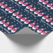 Blauw roze en geel cadeaupapier (Hoek)