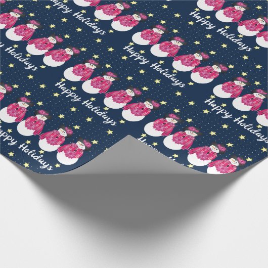Blauw roze en geel cadeaupapier (Hoek)