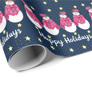 Blauw Roze En Geel Cadeaupapier