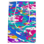 Blauw, roze en geel medium cadeauzakje (Achterkant)