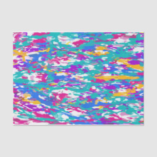 Blauw, roze en geel tissuepapier