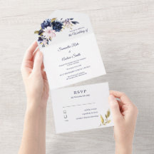 Blauw Roze en Goud Sjabloon