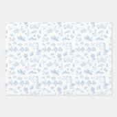 Blauw Roze en Groen Charleston Hotel Inpakpapier Vel (Voorkant)