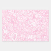 Blauw, roze en groen pastelpaisley inpakpapier (Voorkant 2)