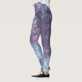 Blauw roze en Paars abstract Leggings (Links)