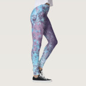 Blauw roze en Paars abstract Leggings (Rechts)