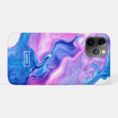 Blauw roze en paarse geode inkttextuur Case-Mate iPhone case (Achterkant (horizontaal))