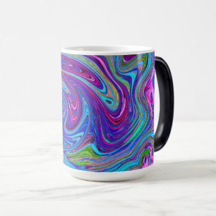 Blauw, Roze en Paarse Groovy Abstracte Retro Kunst Magische Mok