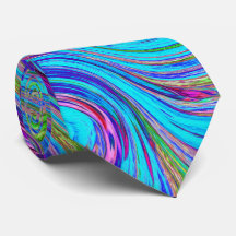 Blauw, Roze en Paarse Groovy Abstracte Retro Kunst