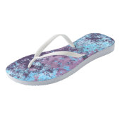 Blauw, Roze en Paarse Marmer Abstract Teenslippers (Schuin)
