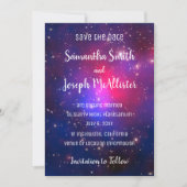 Blauw roze en Paarse ruimte Afbeelding Opslaan dat Kaart (Voorkant)