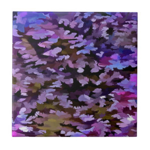 Blauw, Roze en Sienna Camouflagepatroon Tegeltje