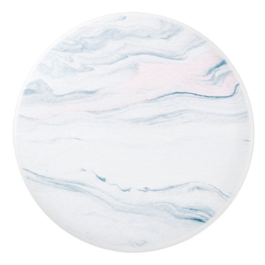 Blauw Roze en Wit Keramische Knop (Voorkant)