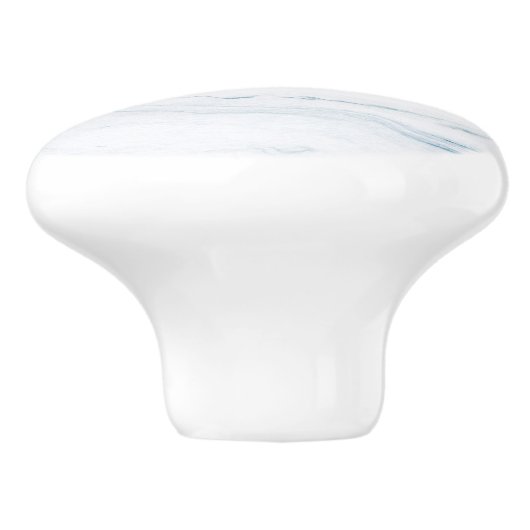 Blauw Roze en Wit Keramische Knop (Zijkant)