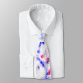 Blauw roze en wit marmer Patroon Stropdas (Gebonden)