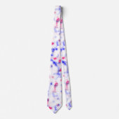 Blauw roze en wit marmer Patroon Stropdas (Voorkant)