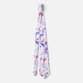Blauw roze en wit marmer Patroon Stropdas (Achterkant)