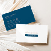 Blauw Roze en Wit Minimalistische Grafische Ontwer Visitekaartje