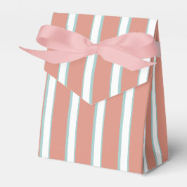 Blauw, roze en wit streepjespatroon bedankdoosjes
