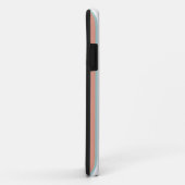 Blauw, roze en wit streepjespatroon Case-Mate iPhone case (Achterkant/rechts)