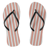 Blauw, roze en wit streepjespatroon teenslippers (Voetbed)