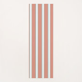 Blauw, roze en wit streepjespatroon yogamat (Voorkant)