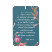 Blauw roze Floral Christelijk Bijbel Verse Briefka Luchtverfrisser (Voorkant)