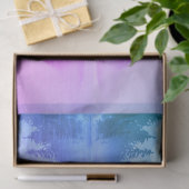 Blauw roze gebergte bos landschap enkel Breaand Tissuepapier (Geschenk)