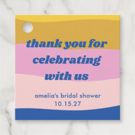 Blauw Roze Geel Aangepast Vrijgezellenfeest Dank u Bedankjes Labels