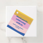 Blauw Roze Geel Aangepaste Schattige Baby shower D Bedankjes Labels (In situ)