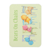 Blauw, Roze, Geel en Bruin Beren spelen Magneet (Verticaal)