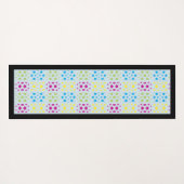 Blauw roze geel en groen yogamat (Achterkant (horizontaal))