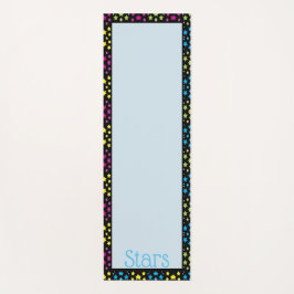 Blauw roze geel en groen yogamat