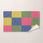 Blauw Roze Geel Groen Checkerboard Bad Handdoek (Handdoek)