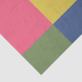 Blauw Roze Geel Groen Checkerboard Tissuepapier (Detail)